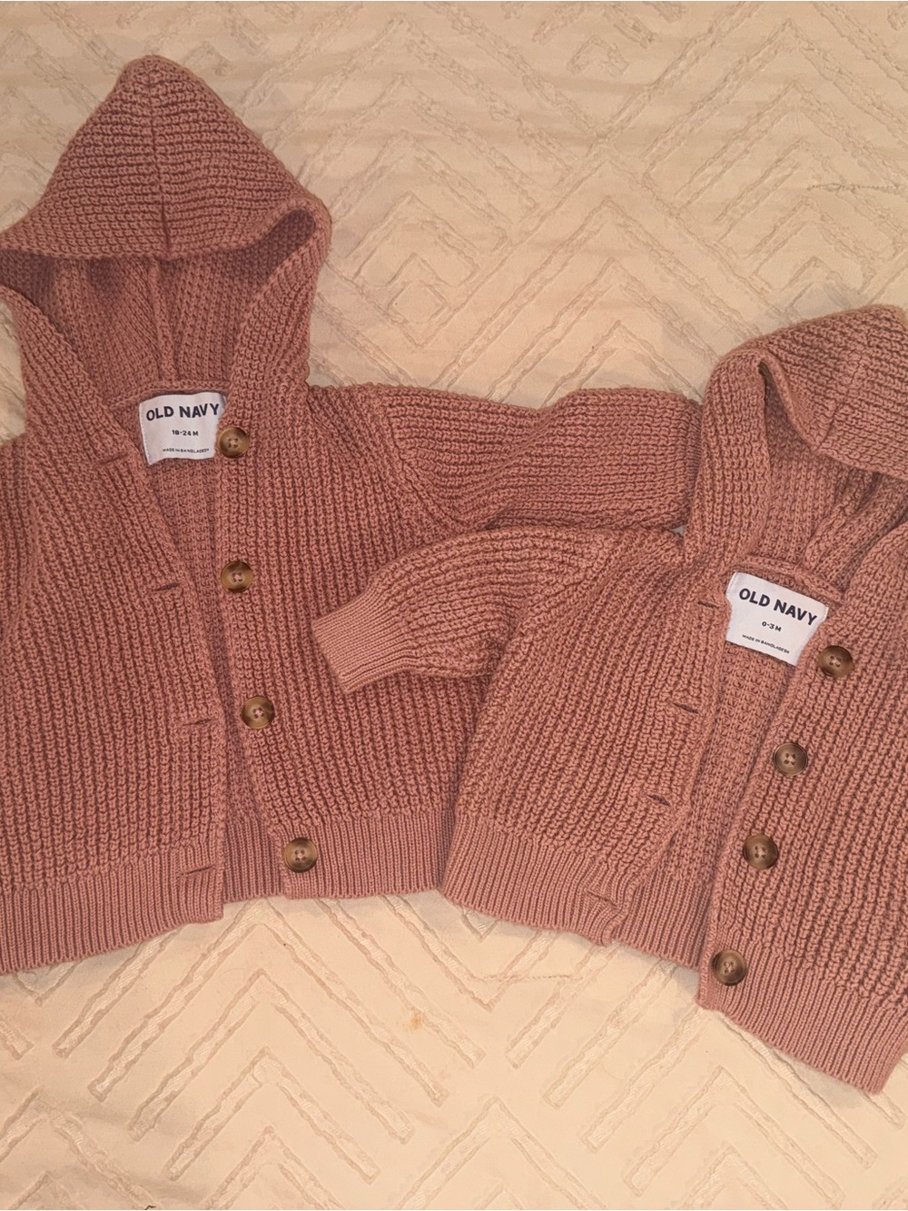 Old Navy Hooded Knit Cardigan Jacket - Dusty Mauve
